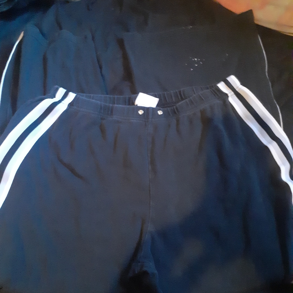 black womens pants with stripes on the side